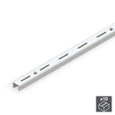 Profili da Armadio Cremagliera Semplice Passo 50 mm 1000 mm Acciaio Bianco 10 Pezzi Emuca