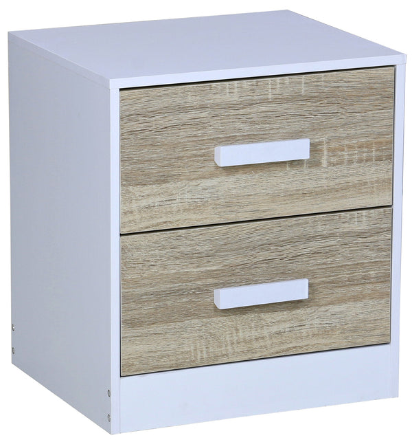 Comodino 2 Cassetti 40x34x45 cm in Legno Truciolare acquista
