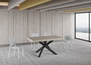 Tavolo Allungabile 160-264x90x77 cm Volantis Cashmere Telaio Antracite 