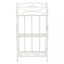 Portapiante Claude 3 Piani Bianco Antico 61x32x117 h cm in Acciaio Bianco