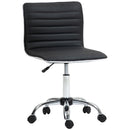 Sedia Poltrona Operativa da Ufficio Ergonomica con Altezza Regolabile in Pelle PU Nera  