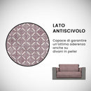 Copridivano con Copri Braccioli in Poliestere Bordeaux Varie Misure