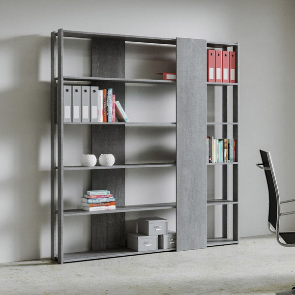 prezzo Libreria Moderna 5 Ripiani 178x36x204 cm in nobilitato Grigio