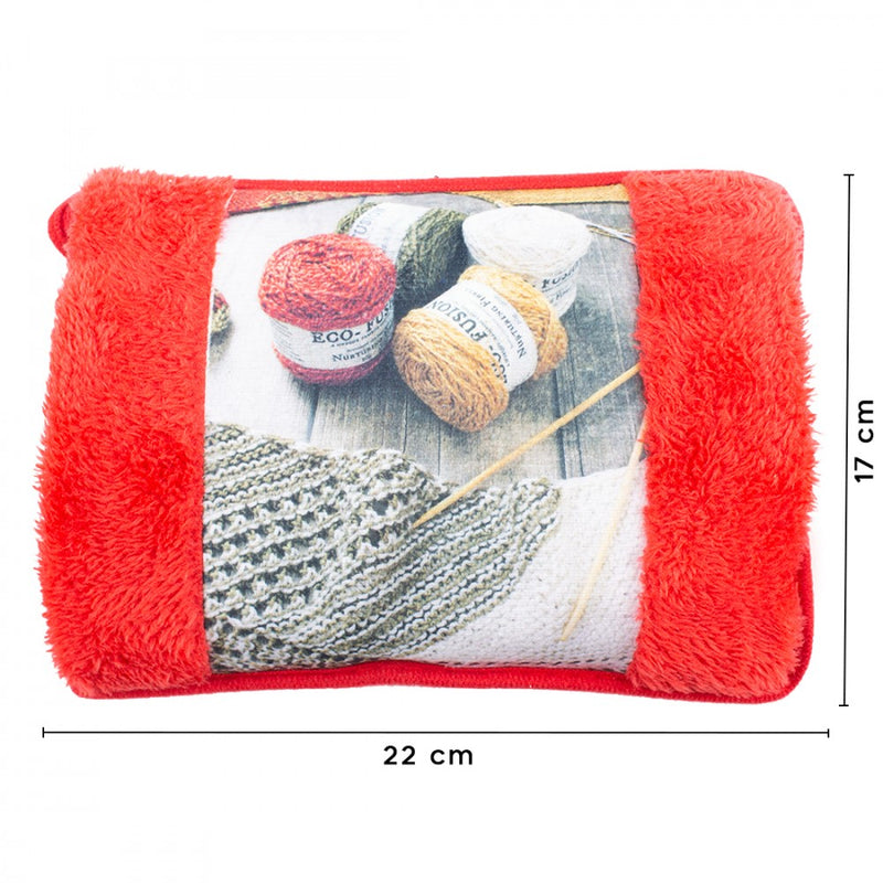 Borsa Acqua Calda Elettrica Scaldamani Ricaricabile Rosso
