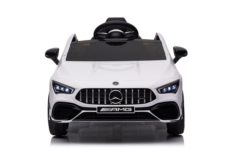 Macchina Elettrica per Bambini 12V con Licenza Mercedes CLA45 AMG Bianca 
