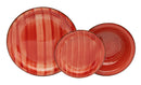 Servizio Piatti 18 Pezzi in Stoneware con Decori Collection Kepos Rosso