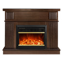 Camino Elettrico da Pavimento 95x120x30 cm Effetto Fiamma 1500W Olimpia & Mars Wenge