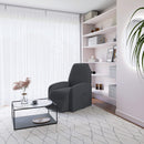 Copripoltrona Reclinabile Elasticizzato Taglia Unica con Tasca Laterale Grigio Scuro