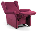 Poltrona Alzapersona Elettrica 2 Motori 75x107x84 cm in Tessuto Dispositivo Medico 1 Rosso 
