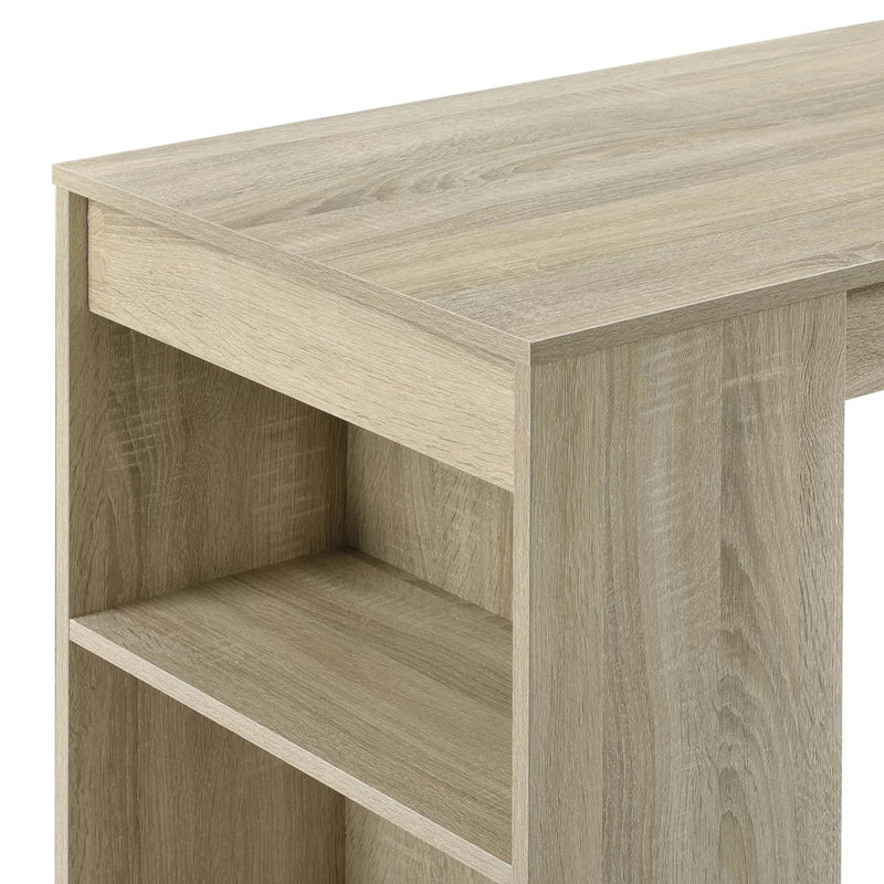 Tavolo Consolle Alto da Bar con 3 Ripiani Quercia Penisola Cucina