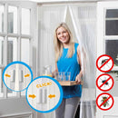 Tenda Zanzariera Magnetica 18 Magneti 100x220 cm per Porte e Finestre Bianca