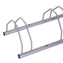 Rastrelliera Portabici 4 Posti in Acciaio 108.5x30x21.5 cm Grigia 