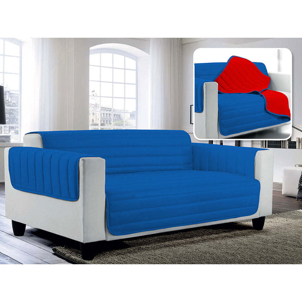 Copridivano Trapuntato in Microfibra Doubleface Royal\/Rosso sconto