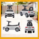 Macchina per Bambini Cavalcabile 65x28x39 cm Licenza Mercedes Benz Clacson e Spazio Portaoggetti Bianco      