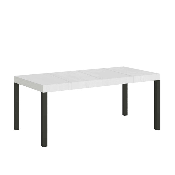 Tavolo Allungabile 90/246x90x77 cm Everyday Premium Bianco Frassino sconto