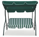 Dondolo da Giardino in Ferro 3 Posti Soriani Verde Scuro/Bianco