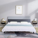 Set di 2 Comodini Sospesi Moderni con Cassetto e Mensola Superiore 35x32x22,5 cm  Rovere e Nero