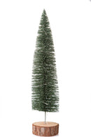Set 2 Mini Albero di Natale Decorativo con Glitter 40 cm 30 Led Abete Verde