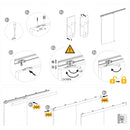 Binario per Porte Scorrevoli con Kit di Accessori 200 cm in Alluminio Emuca
