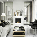 Camino a Bioetanolo da Pavimento 113x97,3 cm Flig Boise Swarovski Bianco Matto