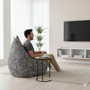 Poltrona Pouff in poliestere 80x120cm Zebrata Avalli