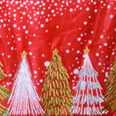 Runner in Tessuto con alberi rosso cm 32x182x0,5