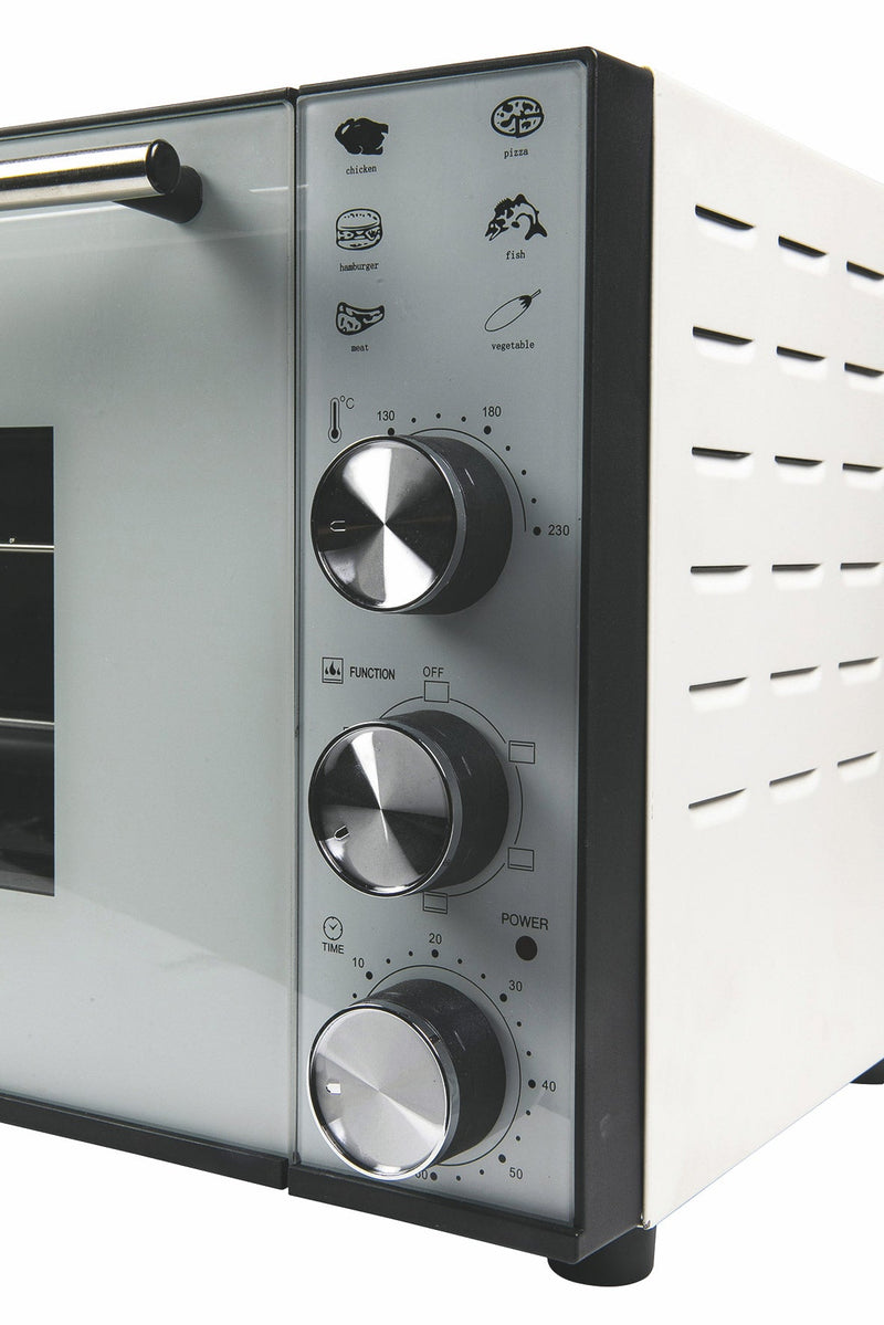 Forno Elettrico Ventilato 38 Litri 1800W con Vetro Kooper Great Stone Bianco