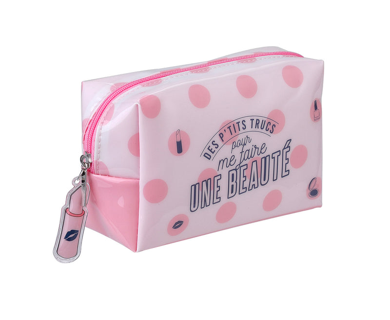 Set 12 Beauty Case per Bambini 14x6x9 cm per Trucchi da Viaggio Shiny Rosa