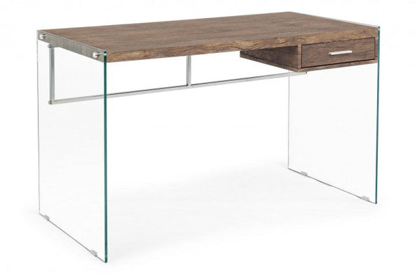 online Scrivania 1 Cassetto Suami Rovere Brown 122x60 in Legno