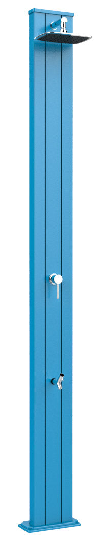 Doccia Solare da Esterno Giardino 30L Miscelatore e Lavapiedi Arkema Spring S Blu sconto