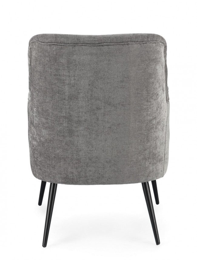 Poltrona Soggiorno 60x67x79 cm Adeline in Tessuto Frost