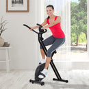 Cyclette Pieghevole con Display e 8 Livelli di Resistenza Nero 