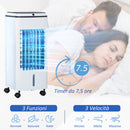 Raffrescatore Ventilatore Evaporativo 4 Litri 75W con Telecomando Bianco