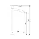 Rubinetto Miscelatore Monocomando Lavabo in Ottone Riga Cromato