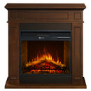 Camino Elettrico da Terra 89,5x90,5x28 cm Jefferson in Legno Noce      