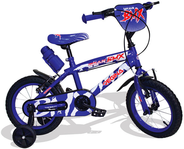 Bicicletta per Bambino 14" 2 Freni Kidfun Regina BMX Blu sconto