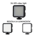 Set per Video Live Microfono Mini Treppiedi e Luce con Telecomando