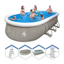 Piscina Fuori Terra Ovale 732x360x122cm Jilong Grigia