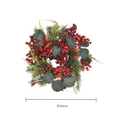 Set 2 Centrotavola con Eucalipto Ø30 cm Rosso/Verde