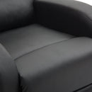 Poltrona Relax Reclinabile con Poggiapiedi in Similpelle Nera 