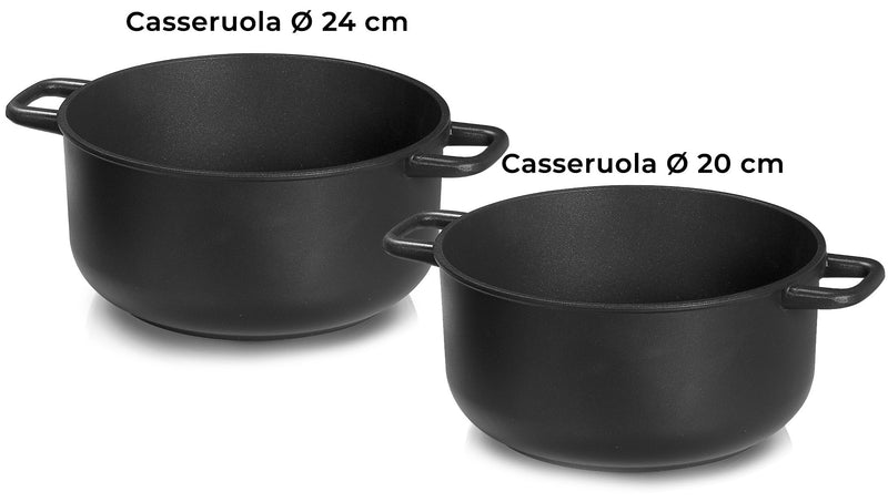 Batteria di Pentole 18 Pezzi in Alluminio Pressofuso Antiaderente Olympia Supreme