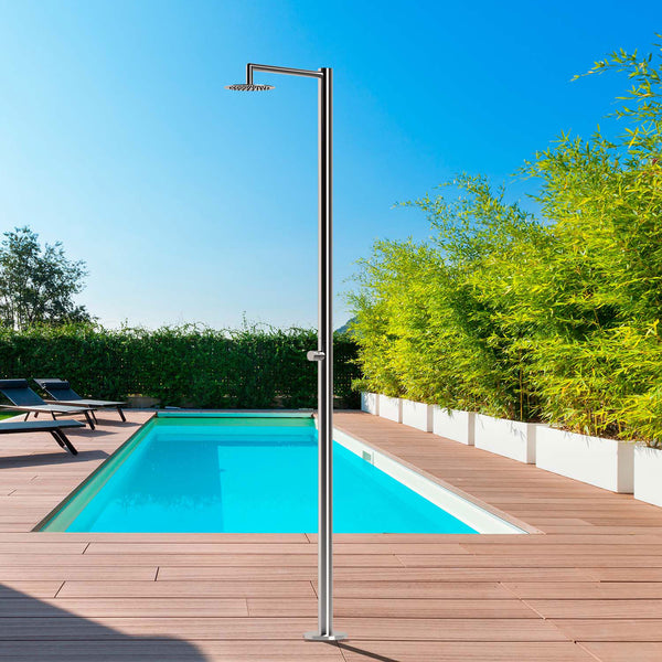 Doccia da Giardino ad Acqua Fredda in Acciaio Inox con Temporizzatore Sined Polifemo acquista