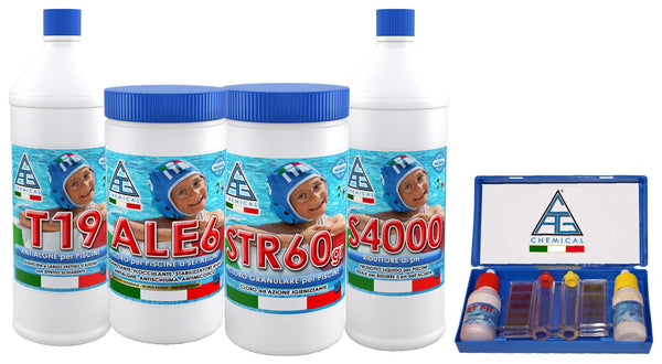 prezzo Kit Trattamento e Manutenzione Acqua Piscina 4+1 Cag Chemical