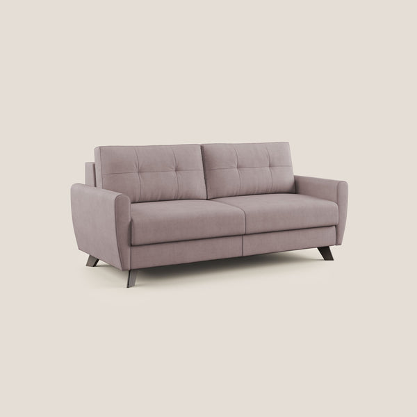 acquista Divano Letto 3 Posti 188x97x96 cm in Tessuto Rosa