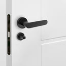 Set di Nottolino su Rosetta Rotonda per Porta Interna 35 mm Zama Nero 5 Pezzi Emuca