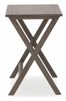 Set 2 Tavolini Rettangolari in Legno Soriani Tortora Anticato