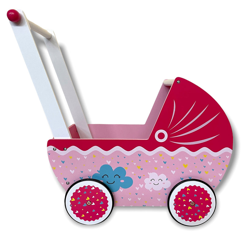 Carrozzina per Bambola 52x55x26 cm in Legno