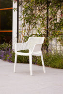 Set 6 Sedie da Giardino 61x54x79h cm Keter Elisa Chair Bianco