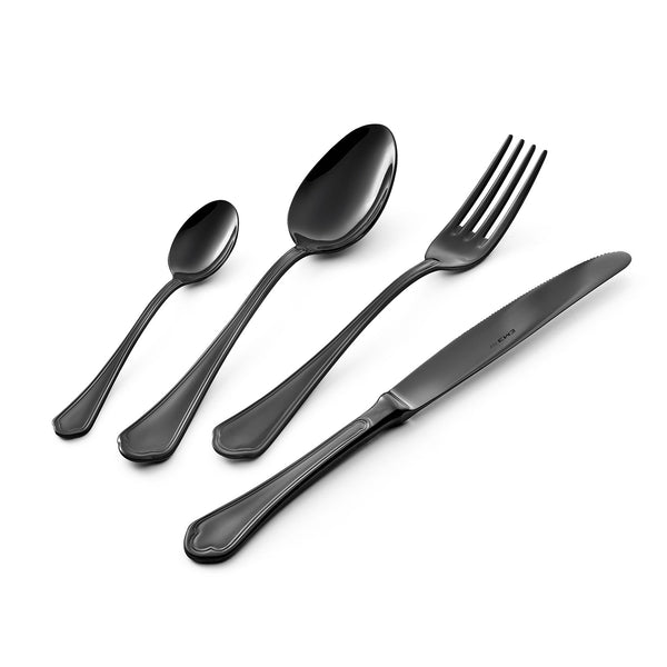 Servizio Set di Posate 24 Pezzi in Acciaio 18/10 PVD Eme Domus Black online