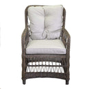 Poltrona da Giardino 78x63xh92 cm in Alluminio e Polyrattan  Baltimora Grigio